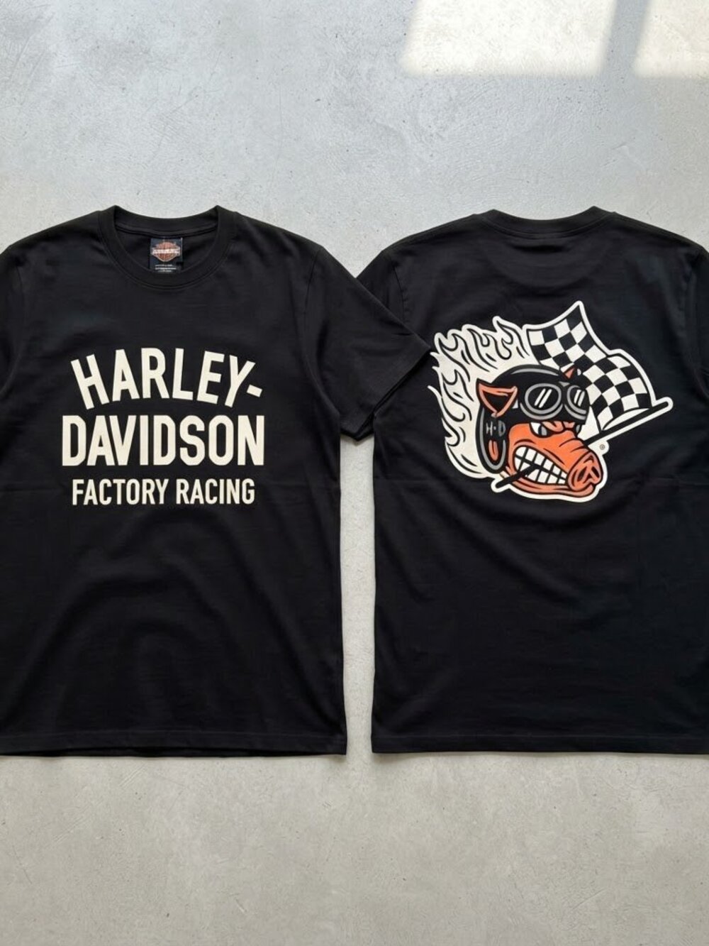 Harley Davidson Factory Racing Team Black T-Shirt S-4XL